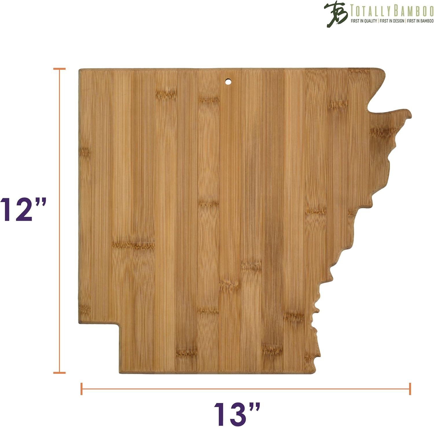 Totally Bamboo Arkansas State Shaped Serving and Cutting Board - Image 5