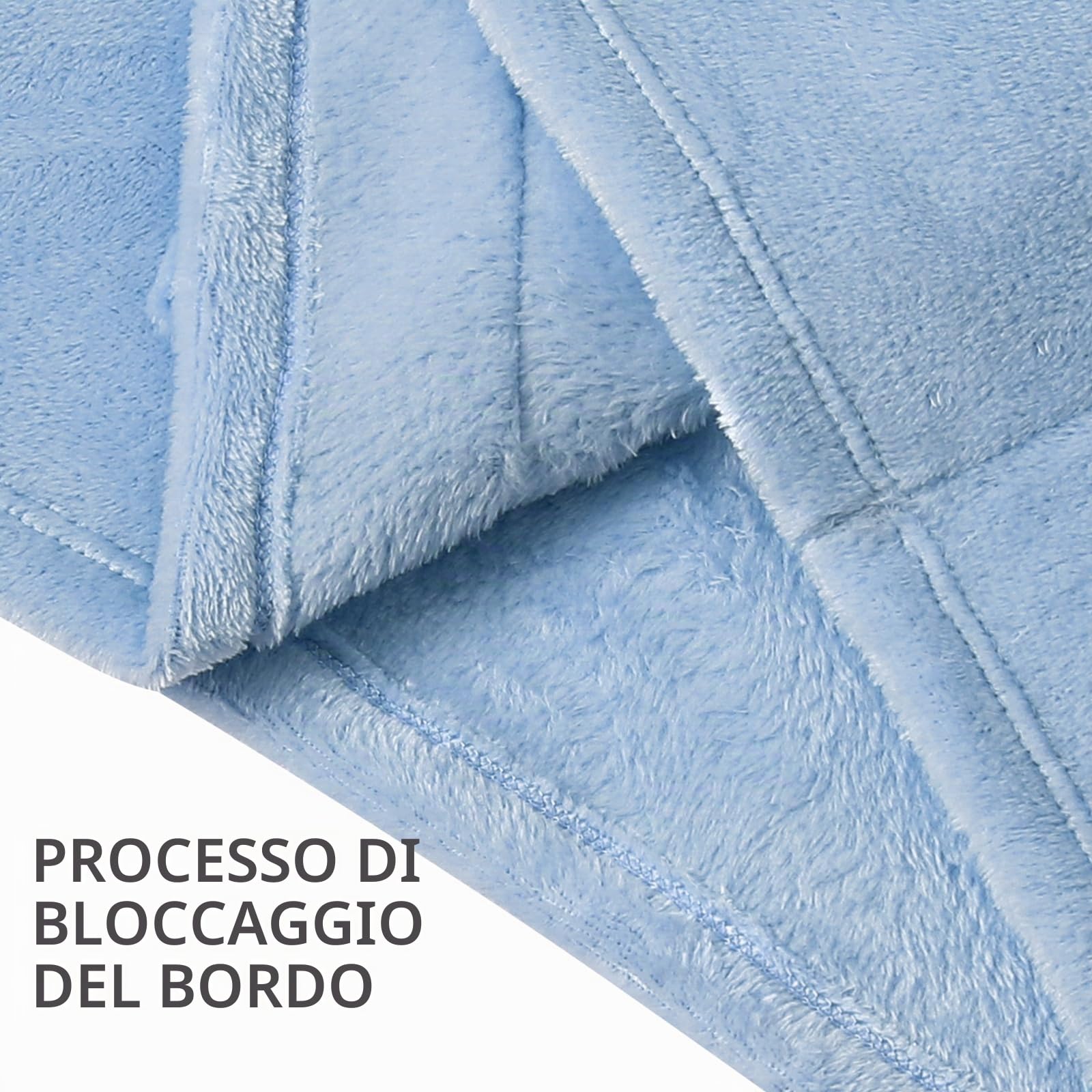 LACOFIA Pigiami in Pile Due Pezzi da Donna Pigiama Set Invernale con Cappuccio Abbigliamento Caldo da Notte a Maniche Lunghe Adulto Pigiama di Coppia Azzurro L
