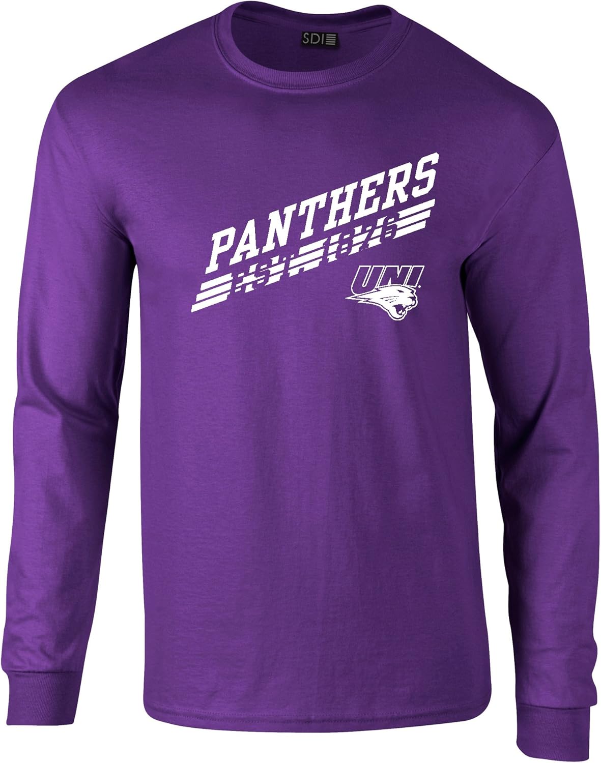 Northern Iowa Panthers 100% Pre-Shrunk College Long Sleeve Tee, Purple, LARGE