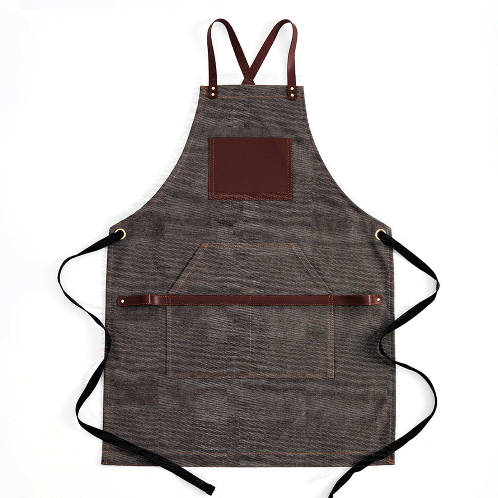 EACHEN Delantales personalizados personalizados para todos los hombres de cocina y barbacoa. Delantales de lino para barman, cocineros, panaderos, baristas, artistas