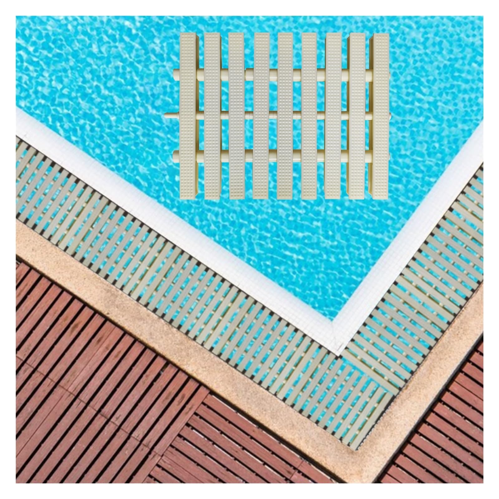 Generico Griglia di Scarico per Piscina - Griglia di Uscita Flessibile da 30 cm, Filtro di Protezione per grondaia Resistente, griglia per Canale di scolo a Bordo Piscina per Una Gestione efficiente