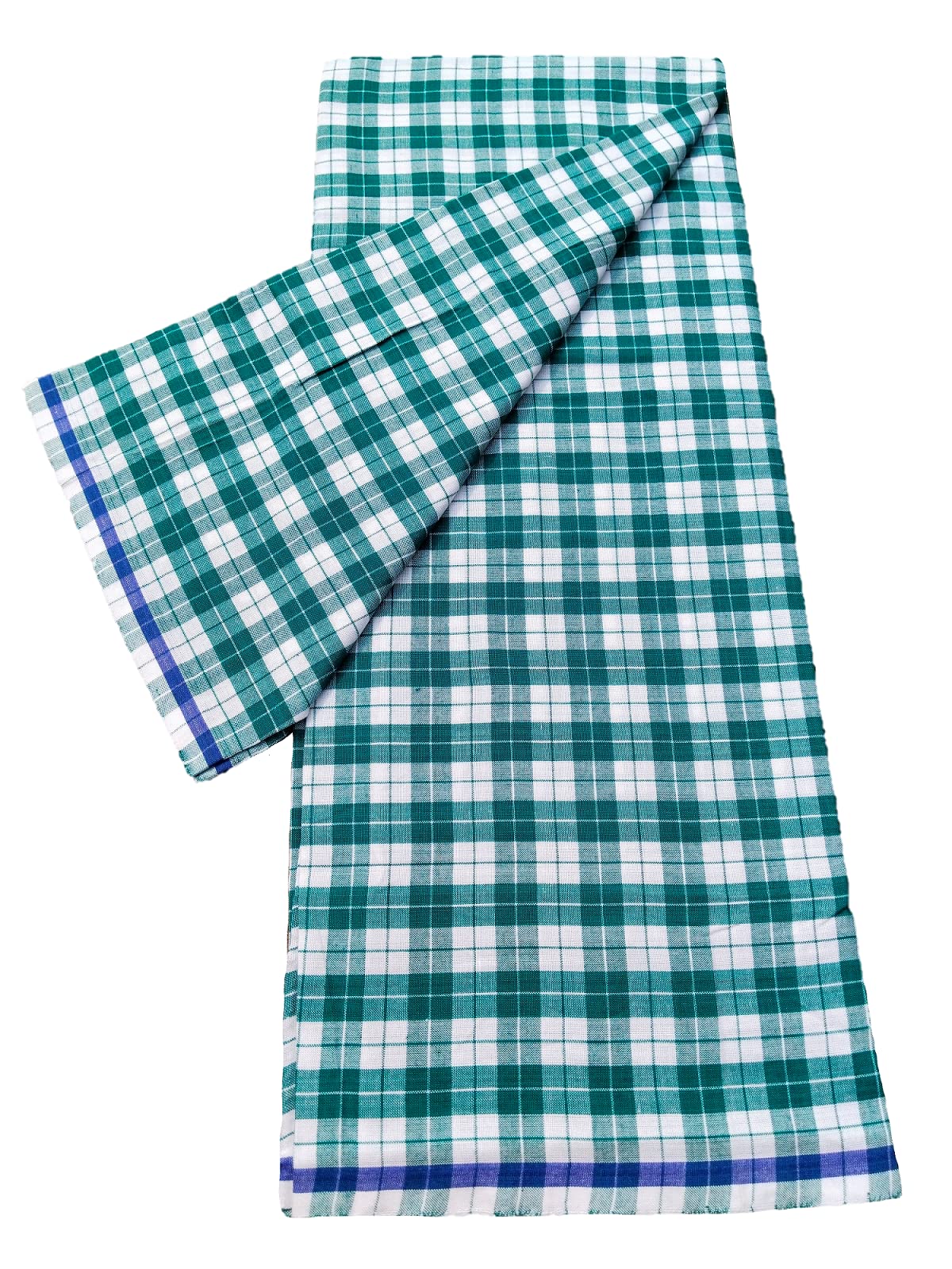 Sleek Silk for Men's Dull Lungi Mundu Dhoti Viscose Lungi Mundu Dhoti Green Check Free Size for Men (Size - 2.10 Meter's), for Winter Season-image-44
