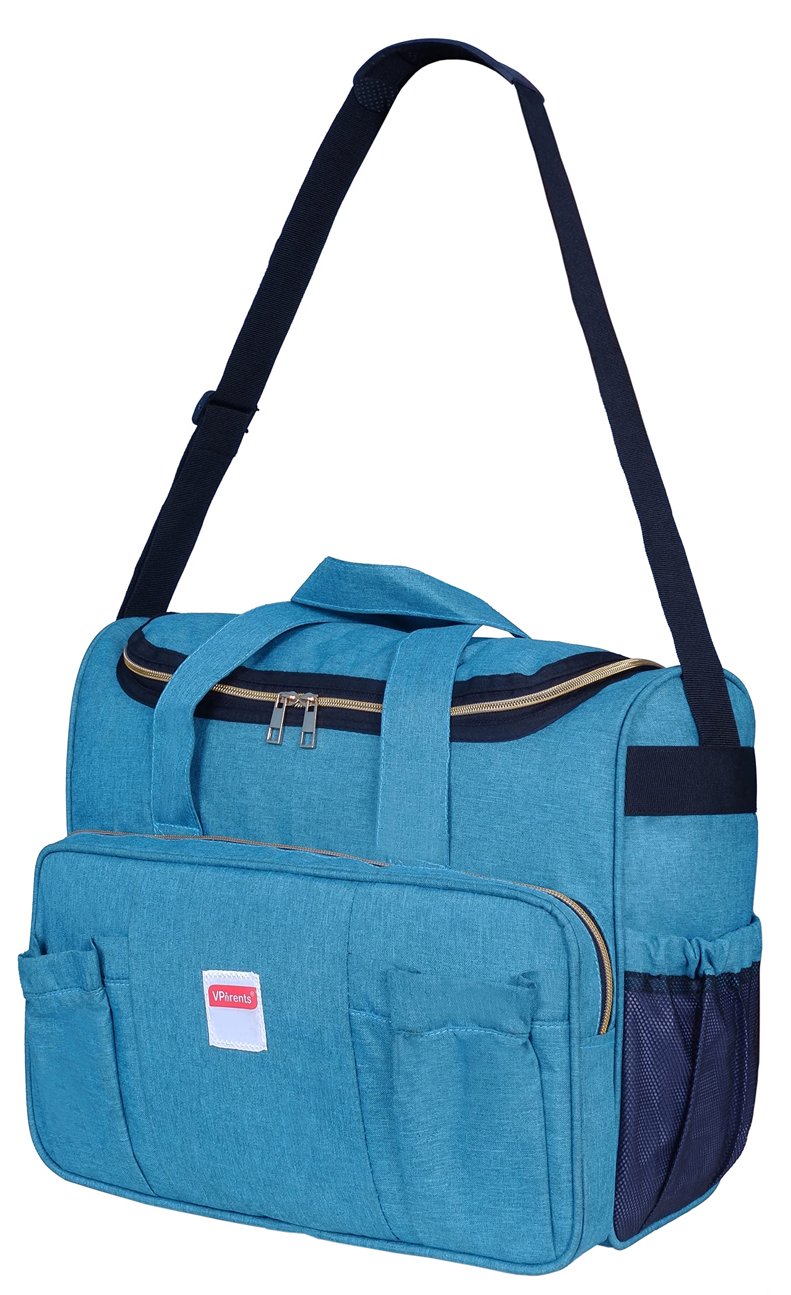 VParents Multipurpose Diaper Bag|Mother's Maternity Bag | Travel Purpose Sidebag for Mothers| Multifuntion Large Storage Tote Bag with 11 Pockets | Stylish (Light Green) 110727-picture-11
