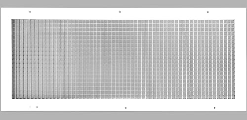 Cubo Core Eggcrate Rejilla de filtro de aire de retorno para filtro de 1 pulgada, aluminio, blanco, Blanco, Cube Core Eggcrate