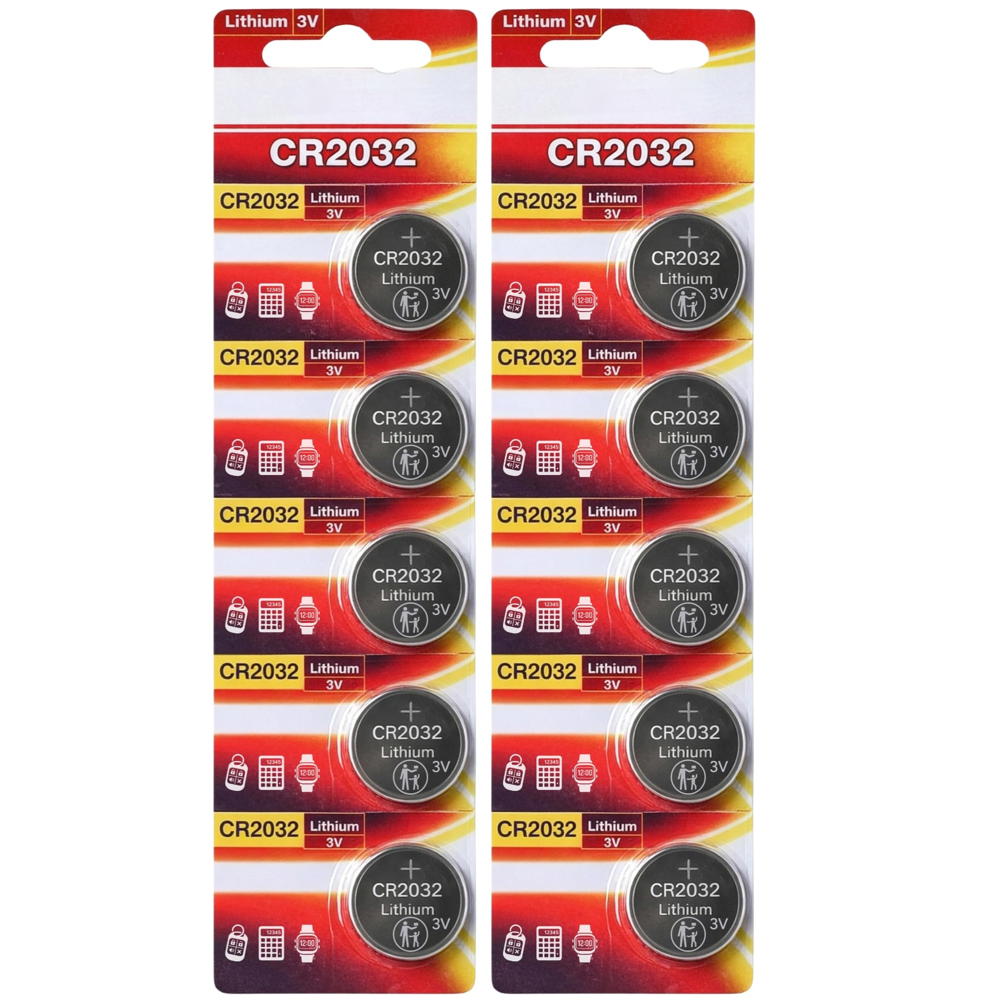 CR2032 Batteries, Long Lasting 3V Lithium Coin Cell 2032 Battery for Apple Airtag, Car Key Fobs, Watches, Heart Rate Monitors, Scales, LED Candles, Calculators & Other Small Devices (Pack of 2) — view 20