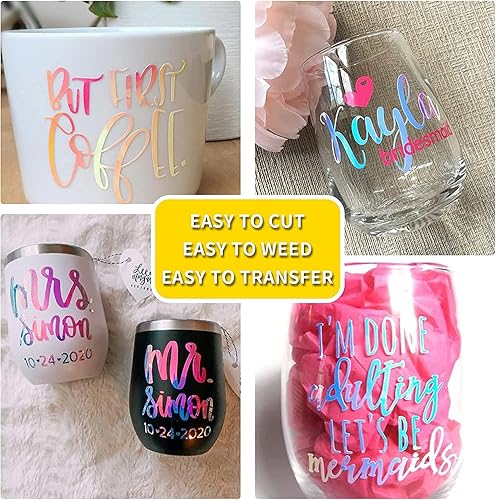 Miniatura 5 de Lya Vinyl Vinilo permanente amarillo brillante, rollo de vinilo adhesivo de 12 pulgadas x 6 pies, rollo de vinilo adhesivo amarillo brillante para