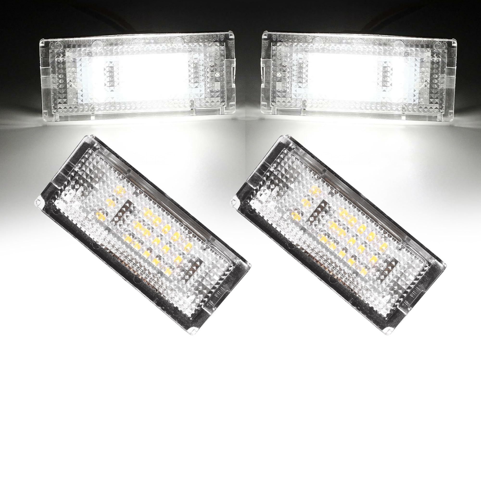 Beneges 2 Pcs Error Free Xenon White LED License Plate Light Compatible with 1998-2005 BMW E46 4D Sedan 5D 323i 320i 325i 325xi 328i 330i 330xi Touring Rear License Tag Lights Lamp