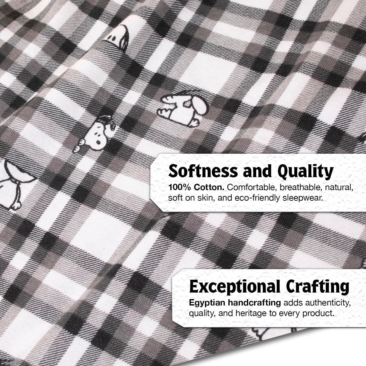 Peanuts Snoopy Family Matching Pajamas Comfy PJs Sleepwear 2-Piece Sets for Christmas - Image 5