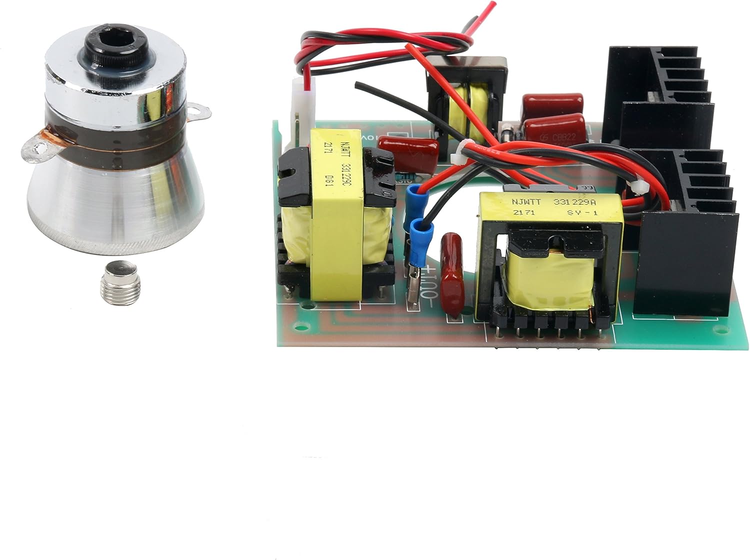 YaeCCC 60W 40KHz Ultrasonic Cleaning Transducer Cleaner + Power Driver Board 110V AC
