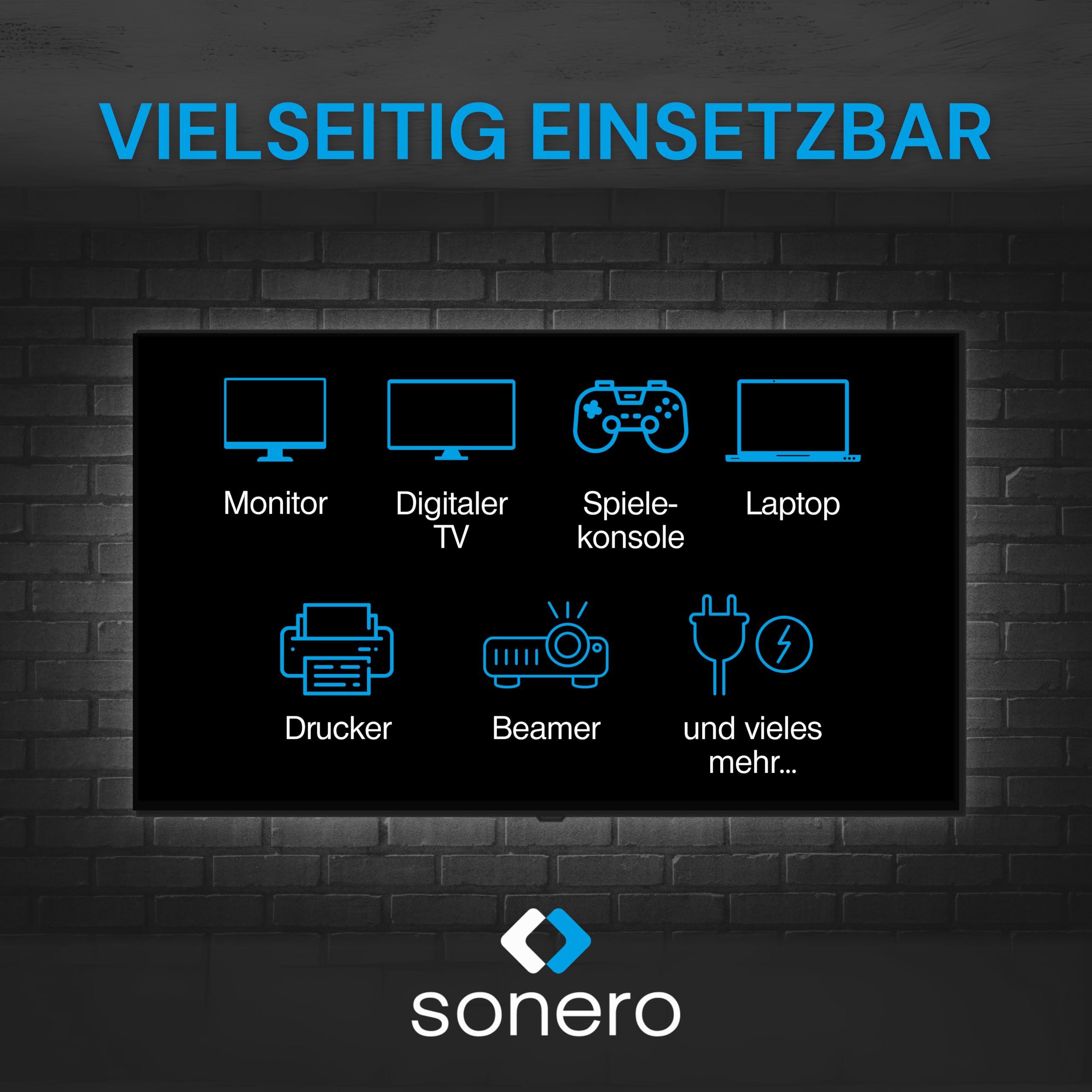 sonero Verlängerungskabel Stromkabel, Schutzkontakt Stecker Buchse, 20m