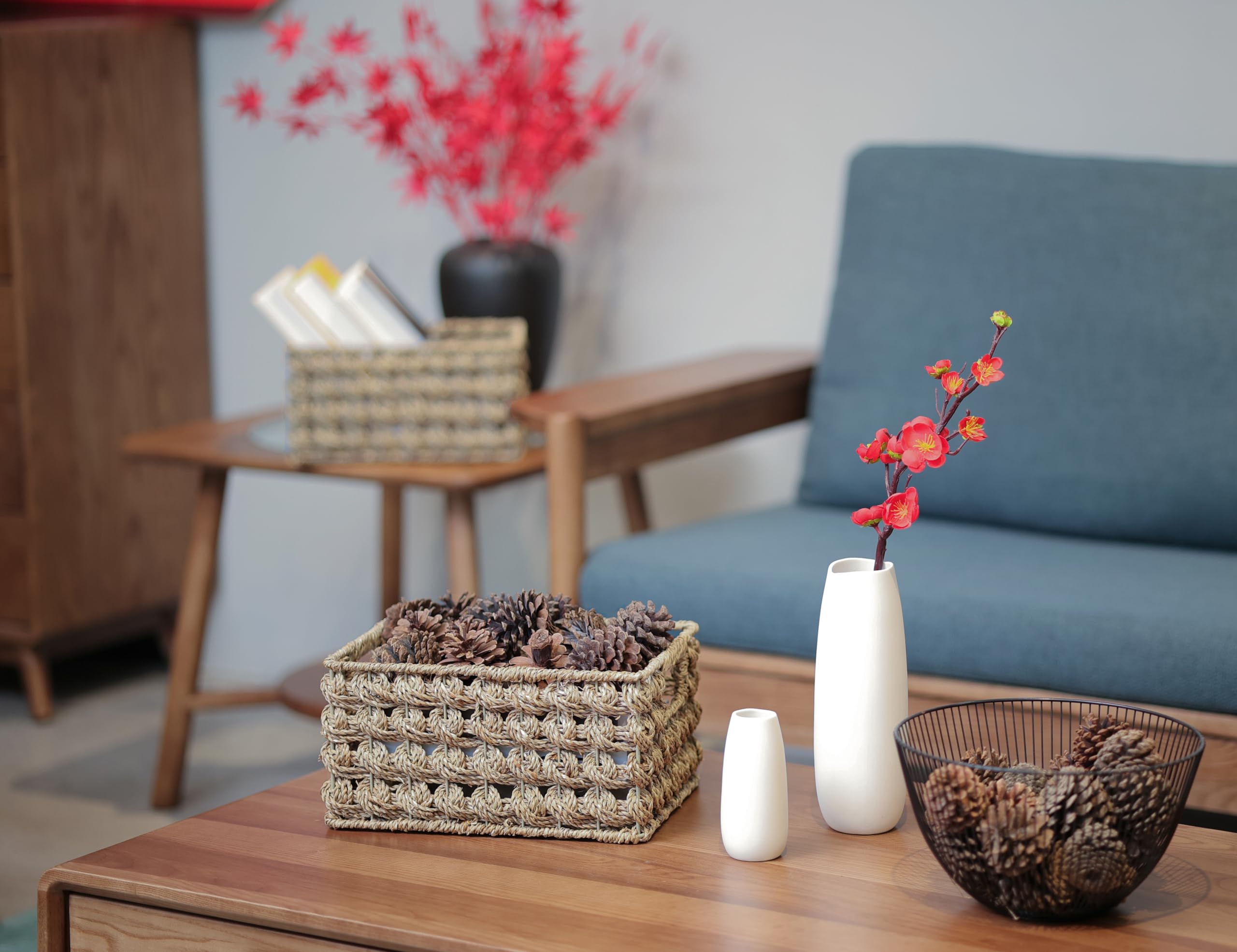 Set 2 ceste portaoggetti in alga marina intrecciata marrone | Maisons du Monde