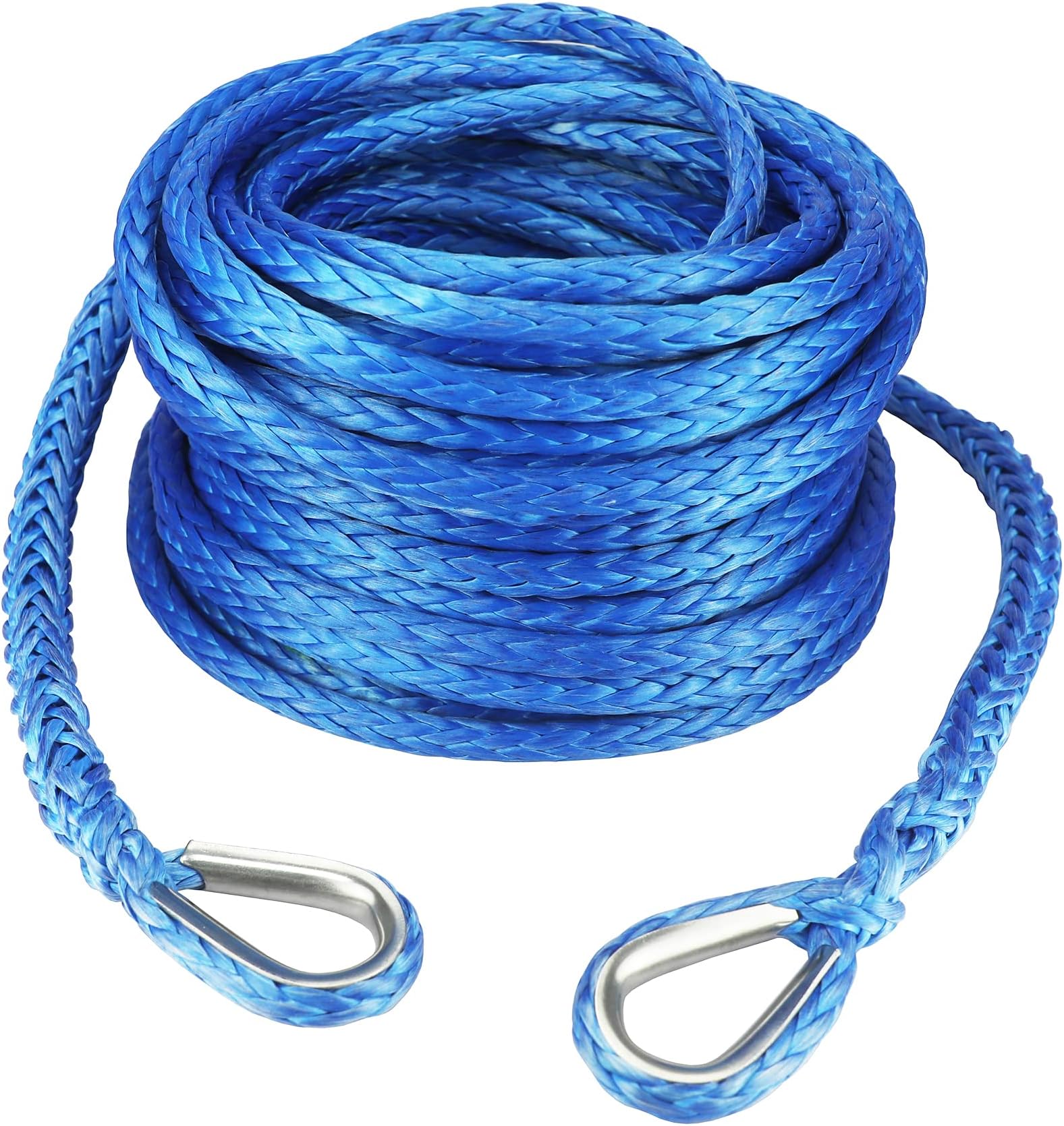 Ucreative 3/8 Inch x 92 Feet Synthetic Winch Rope Extension