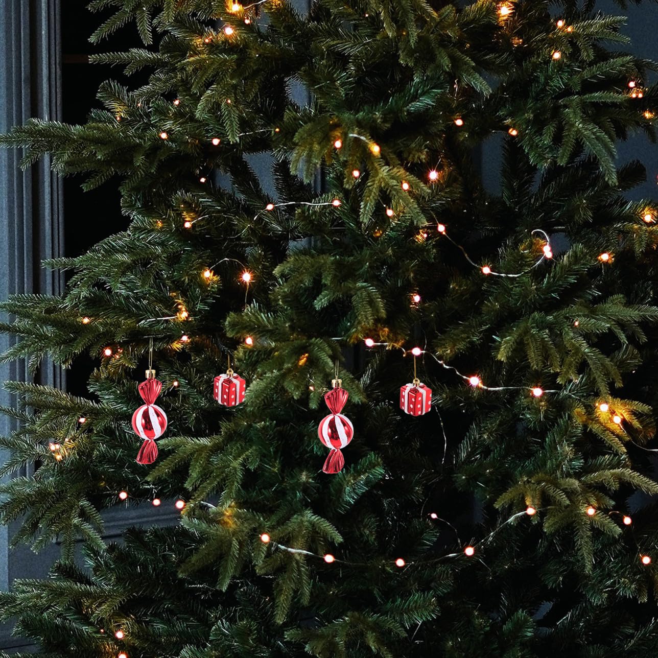 SOIMISS 16stücke Teiliges Weihnachtsbaum-hängedekoration Mit Geschenkbox Und Zuckerstangen Farbige Xmas Ornamente Für Festliche Tisch Und Baumschmuckgestaltung