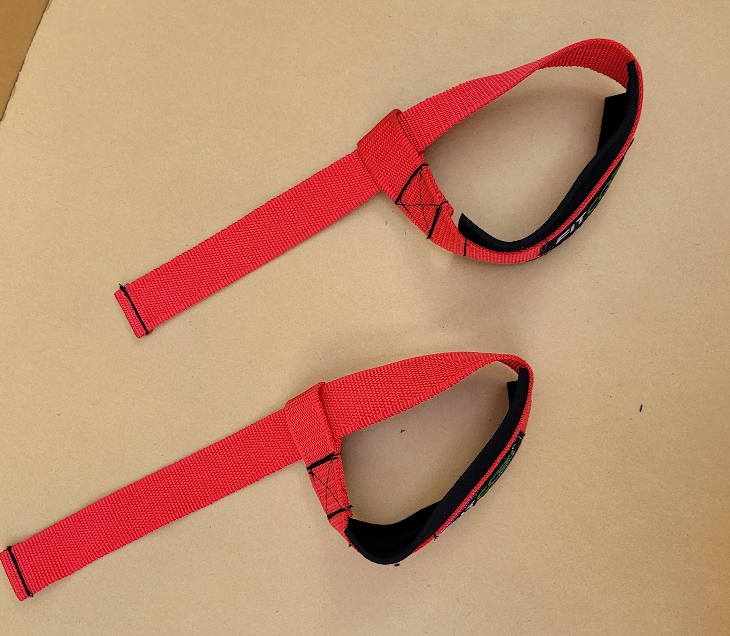 Fitcozi RED weight lifting straps neoprene padded lifting straps fitness strap & gym straps for fitness strength-training-equipment weight-lifting gym workouts bodybuilding 2