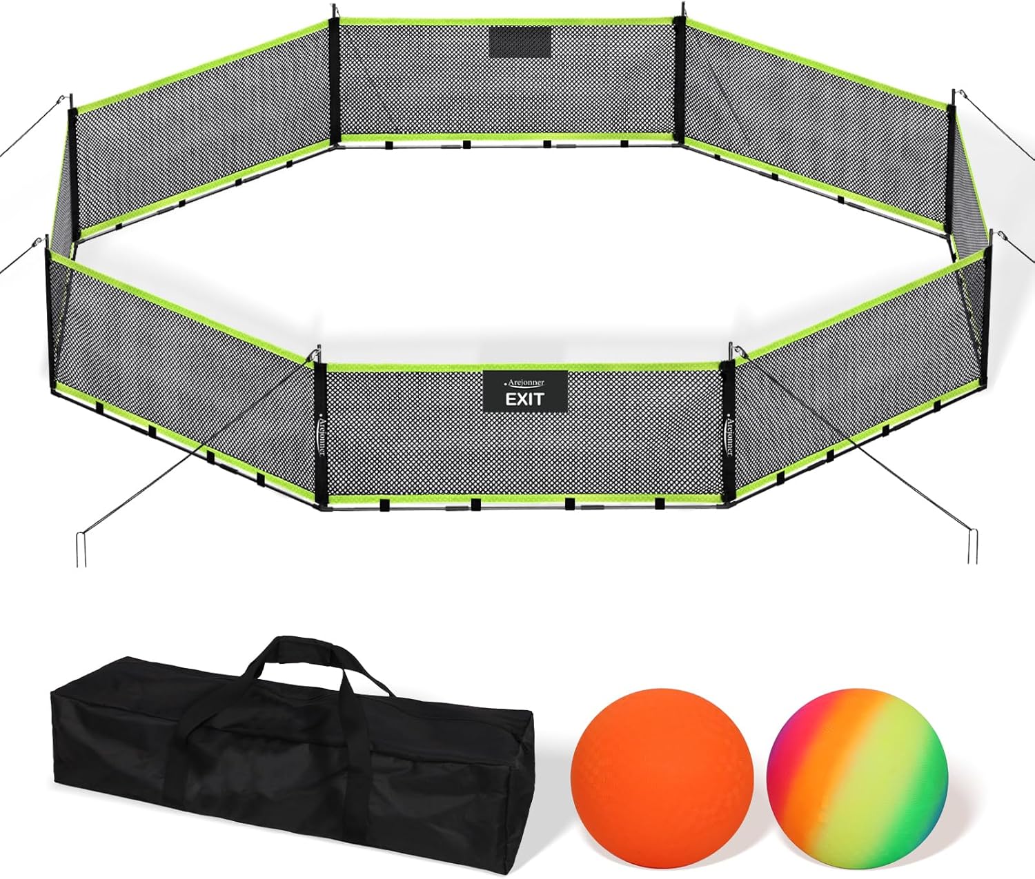 15ft Children Gaga Ball Pit – Suitable for Multiple Scenarios Such as Clubs, Outdoor Gatherings, and Backyards, Featuring a Portable Design, and Comes with a Storage Bag and Two Extra Balls.