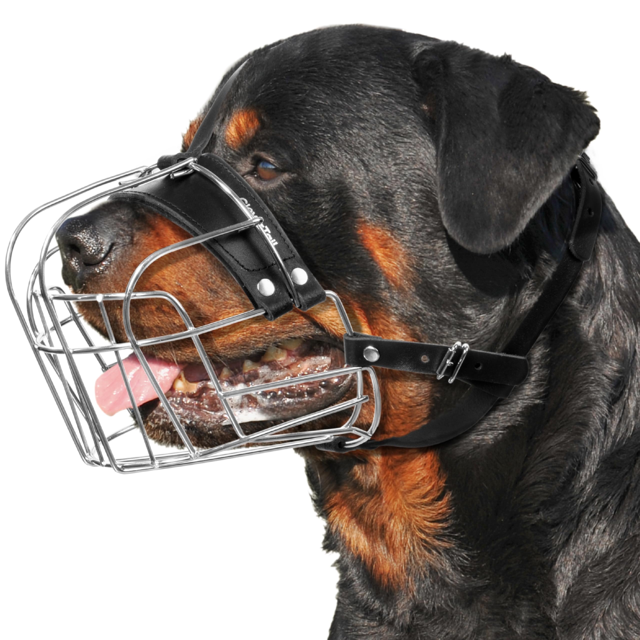 XL Metal Dog Muzzle for Large Sized Dogs β Heavy Duty Rottweiler Muzzle β Basket Extra Large Dog Muzzle for Barking and Biting Cane Corso, Mastiff, Labrador, Bulldog and Other Big Breeds