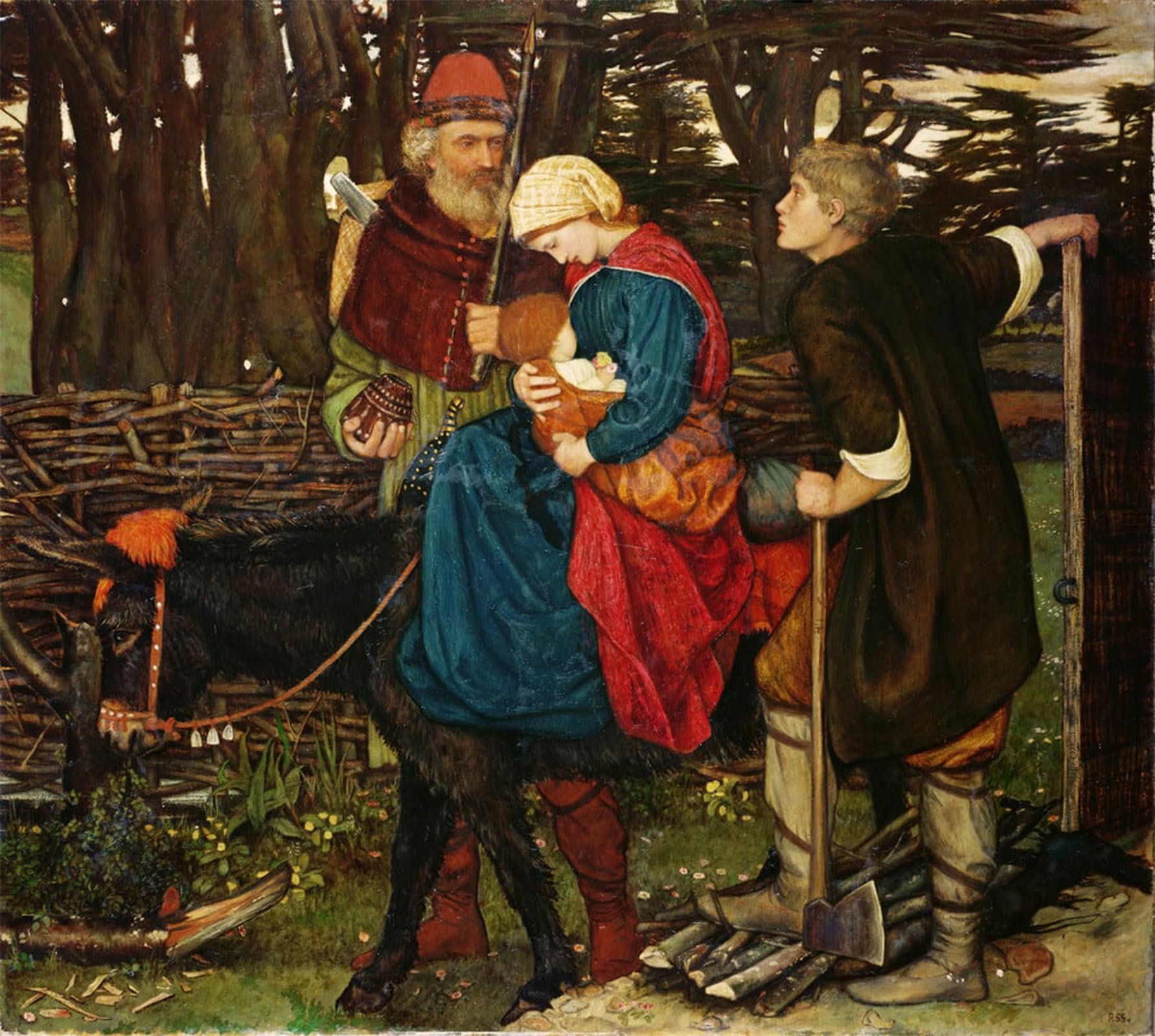 POSTERIIk Famous Animal Posters Vintage Picture the Holy Family by Roddam Spencer Stanhope Modern Wall Decor for Home Decor 60x90cm