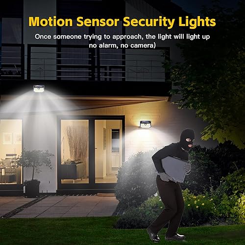 Miniatura 6 de Luces solares con sensor de movimiento para exteriores, 178 LED, 300 lúmenes, impermeable, IP65, luz de seguridad montada en la pared con 3 modos,
