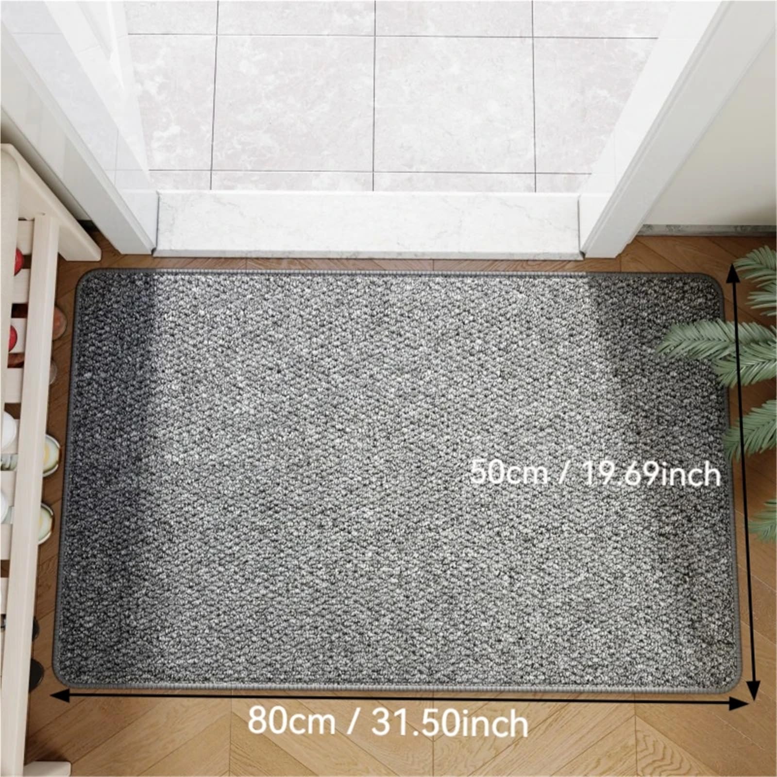Tappetino intrecciato Tappeti da esterno in finta iuta, zerbino for ingresso, stile senza sforzo, tappeto for(Brown,80x120cm)