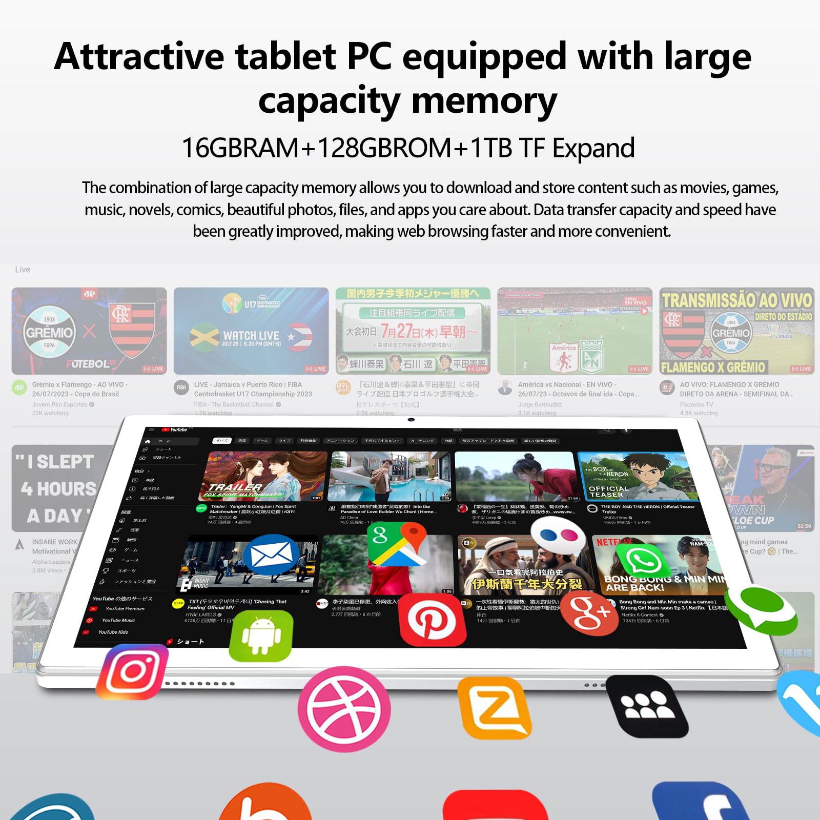 EITOMIN Tablet 10 pollici 2026 Ultimo Android Tablet 128 GB ROM+16 GB RAM+1 TB Octa-Core espandibile 5G WiFi 1080FHD/13MPCamera/7000mAh/Bluetooth 5.0/GPS/Tab con tastiera/OTG/mouse/penna argento