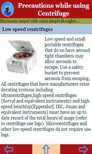 Precautions while using Centrifuge