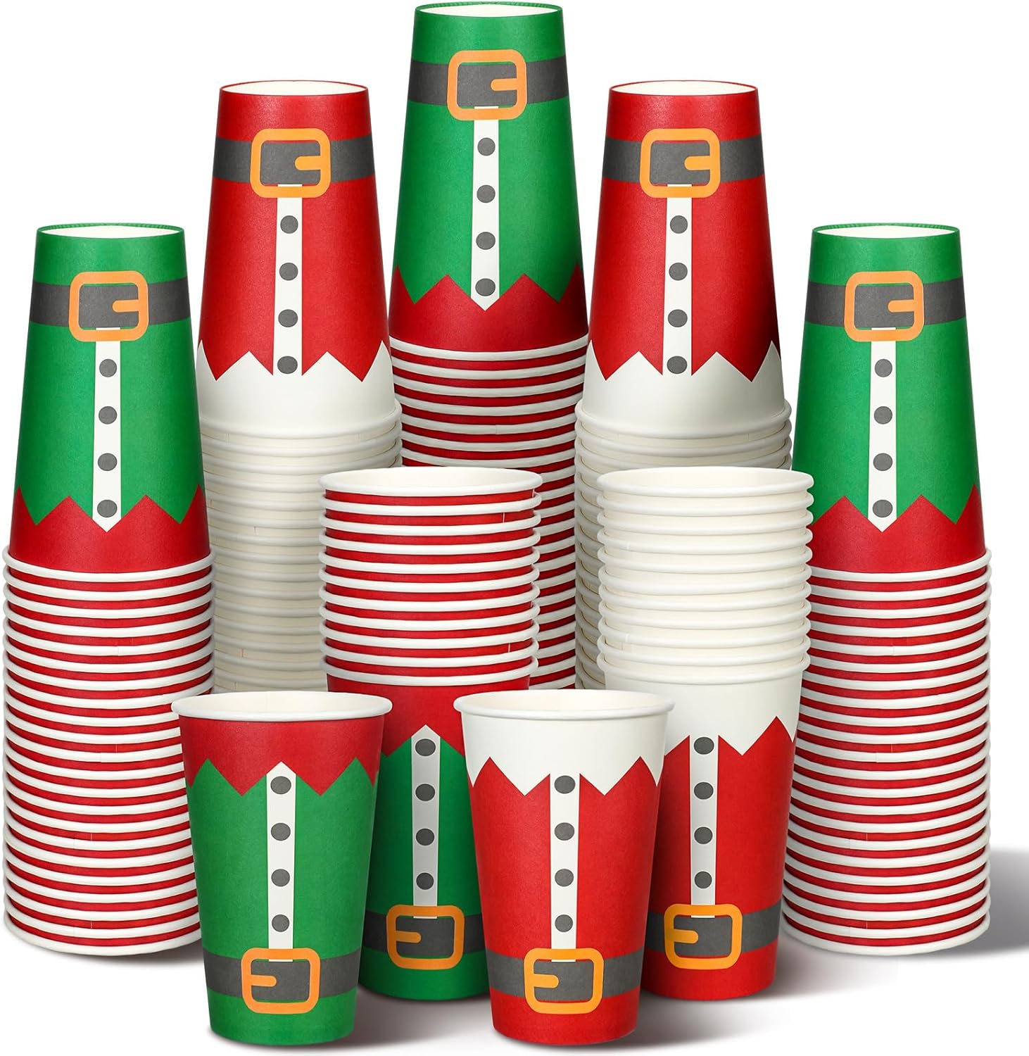 Tioncy 120 Pcs Christmas Paper Cups Christmas Disposable
