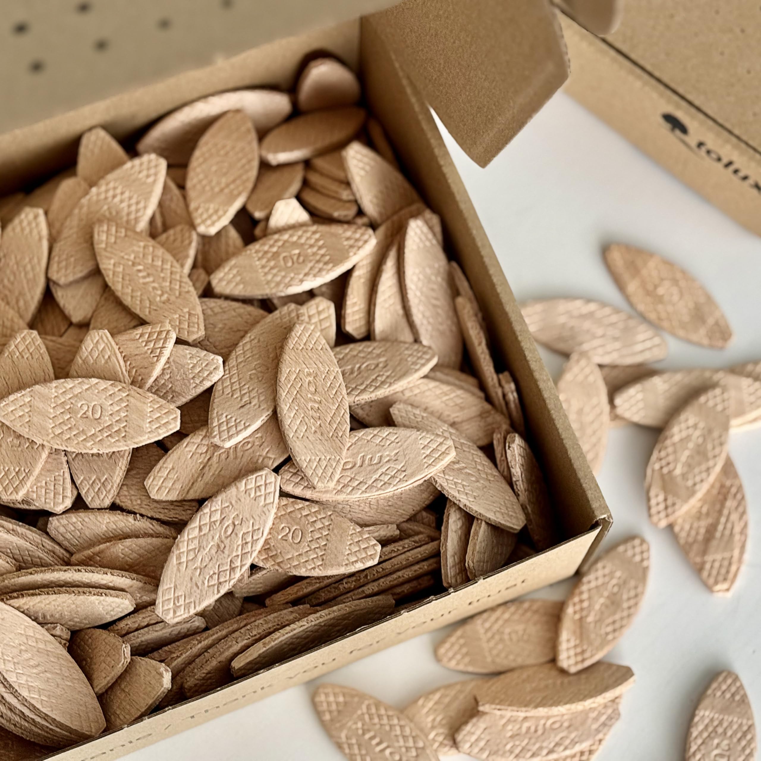 Biscotti Lamello Tolux - 200 Pezzi Tasselli Legno Faggio Per Falegnameria E Fai Da Te - Foto 4