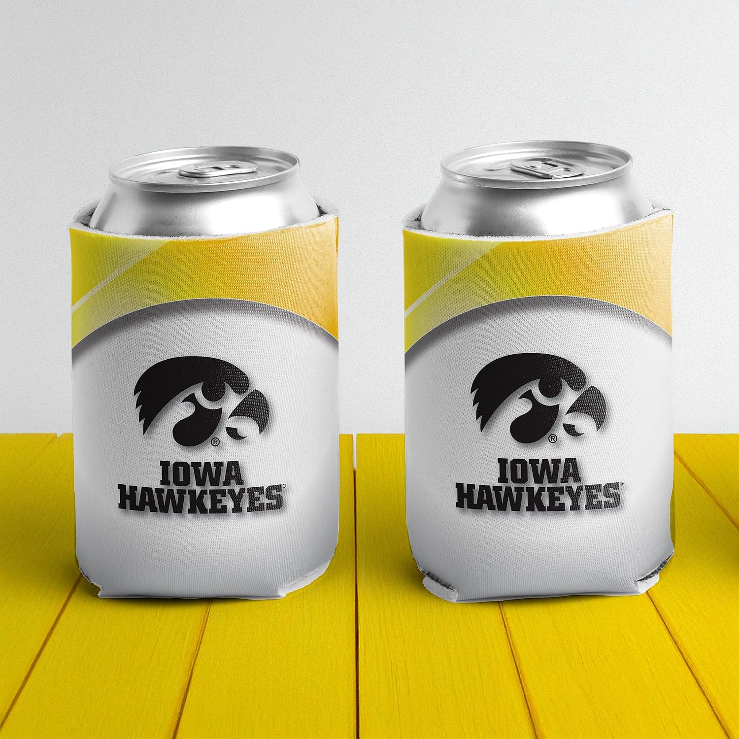 University of Iowa Can Coolers – 6-Pack Officially Licensed Hawkeyes Drink Sleeves – Fits 12oz Cans & Bottles – Foam Insulated for Tailgating, BBQs & Game Day – VictoryStore