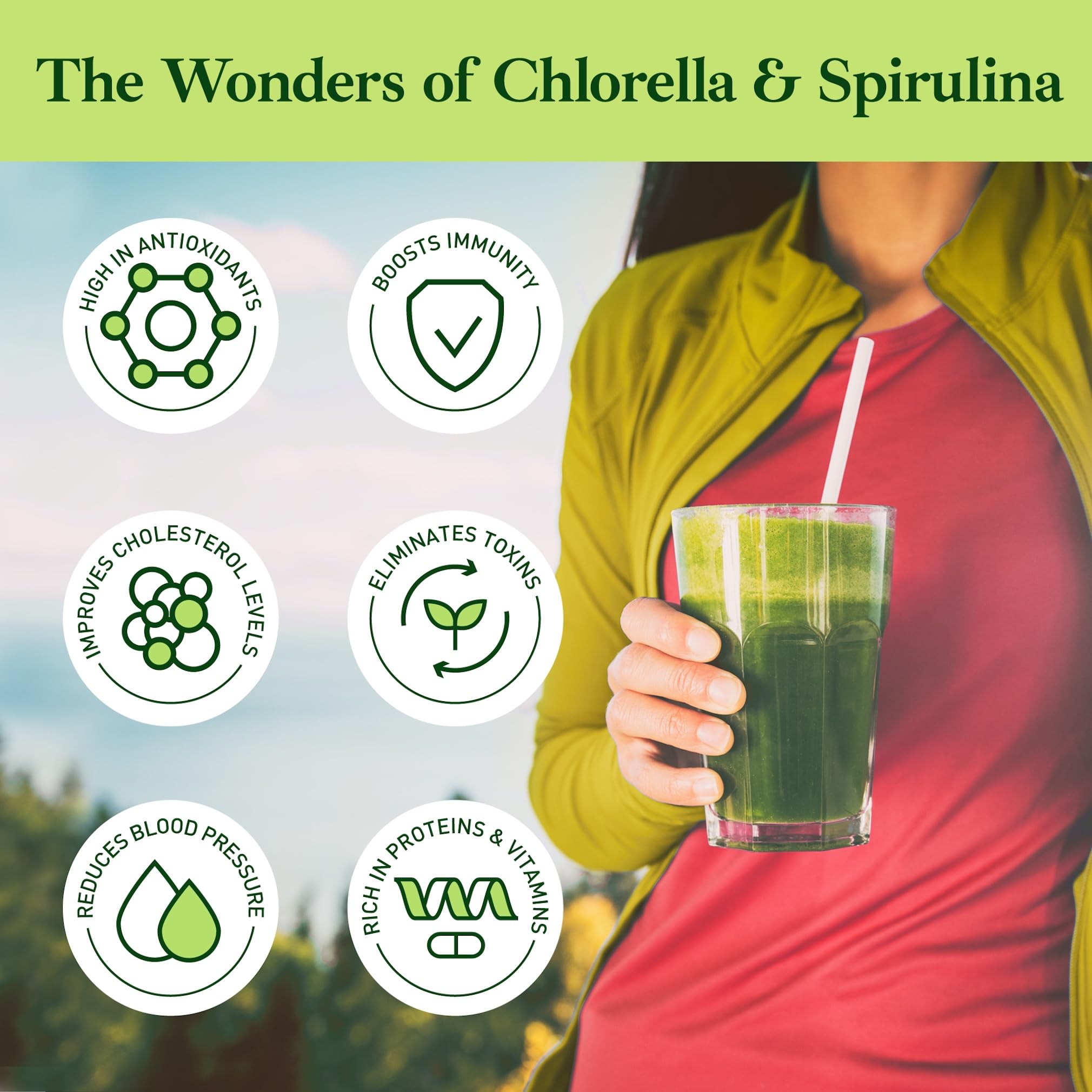 Spirulina Chlorella Powder - Spirulina and Chlorella Powder 85 Servings — Amazon image 2