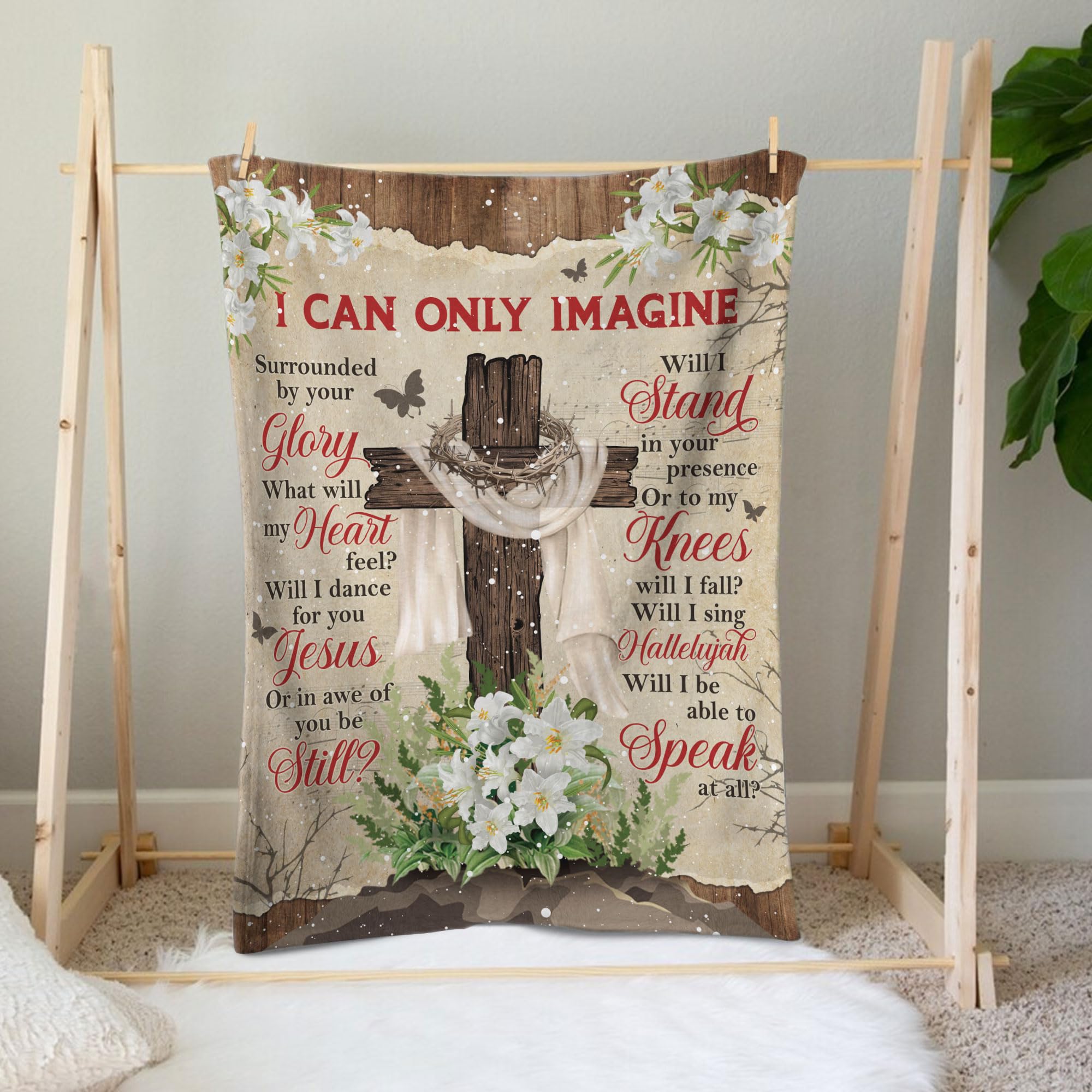 Muxuten Christliche Decke 152x127 Cm – Religiöses Geschenk Für Männer Mit Inspiriertem Design, Aus Weichem Polyester