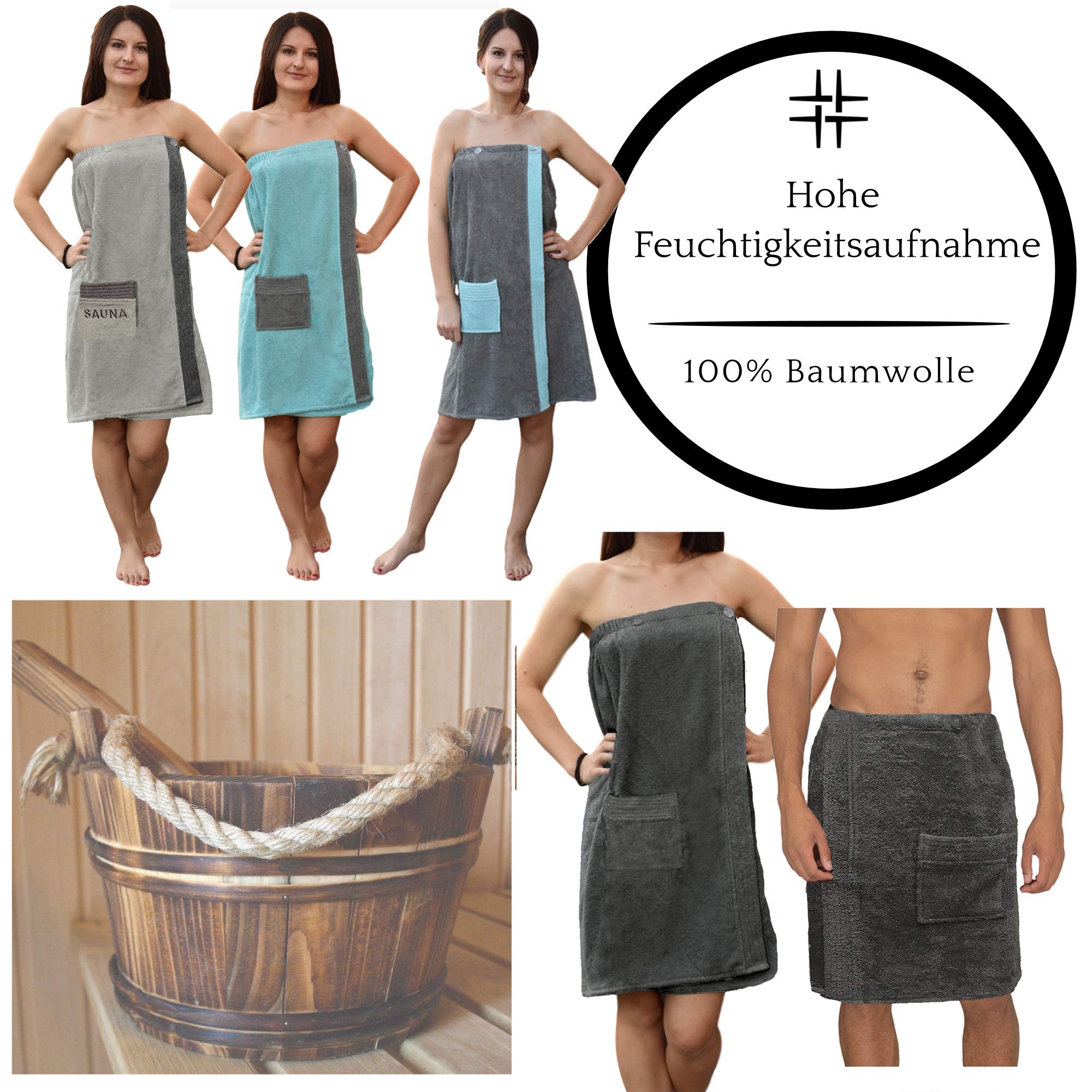 Oemmn Rome Lot De 2 Paréos De Sauna Pour Femme Avec Bonnet De