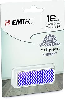 Emtec M700 벽지 플래시 드라이브, 16GB, 퍼플 웨이브 - ECMMD16GM710WP09