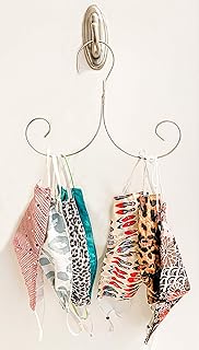 Boottique The Mask Hanger- Mask Storage and Dryer Hanger for Clean Masks (Set of 3 Hangers and 3 Name Tags)