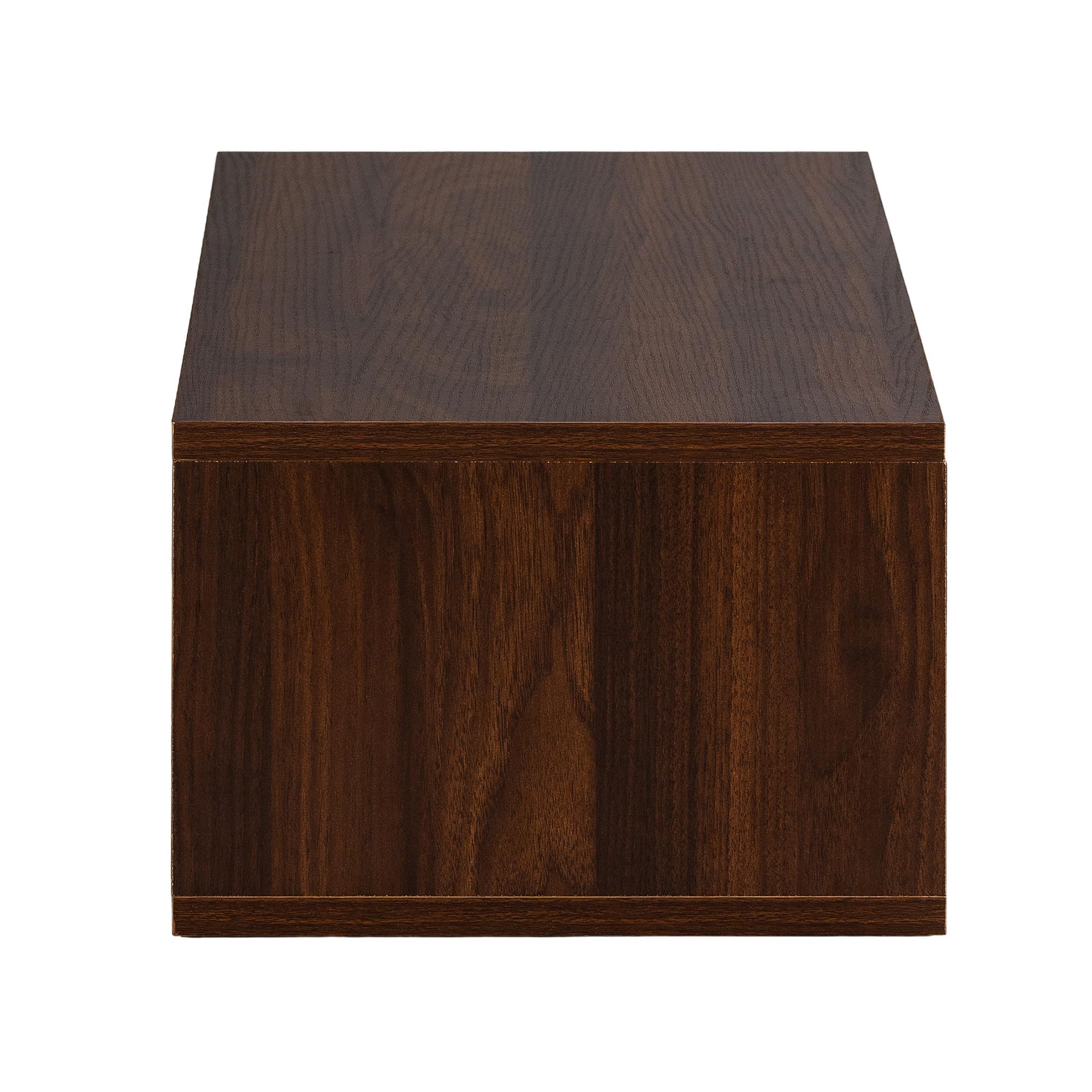 HOMN LIVING Console Suspendue pour entrée Auri 2 tiroirs Couleur Noyer, 100 cm (Largeur) 30 cm (Profondeur) 20 cm (Hauteur)