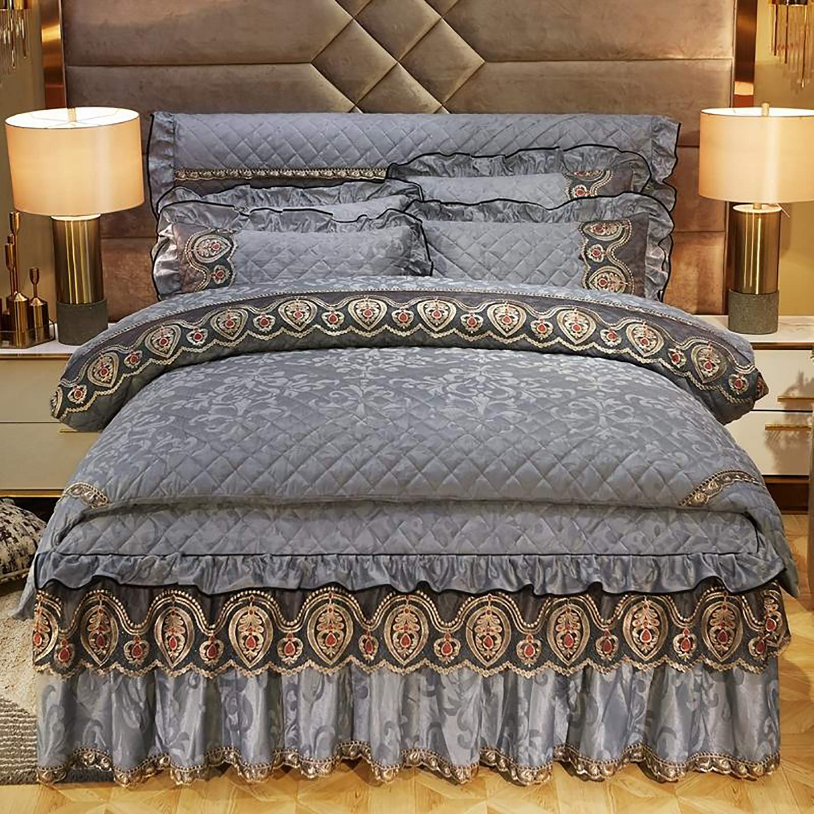Housse de couette en coton jacquard de luxe d'hiver 200x230