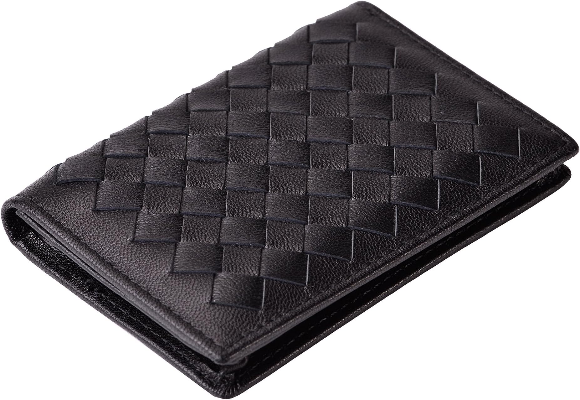 Birsppy Tarhoo Slim Soft Sheepskin Genuine Leather Card Holder，Card Case Hold 40 Business Cards in Gift Box for Men and Women (Black)