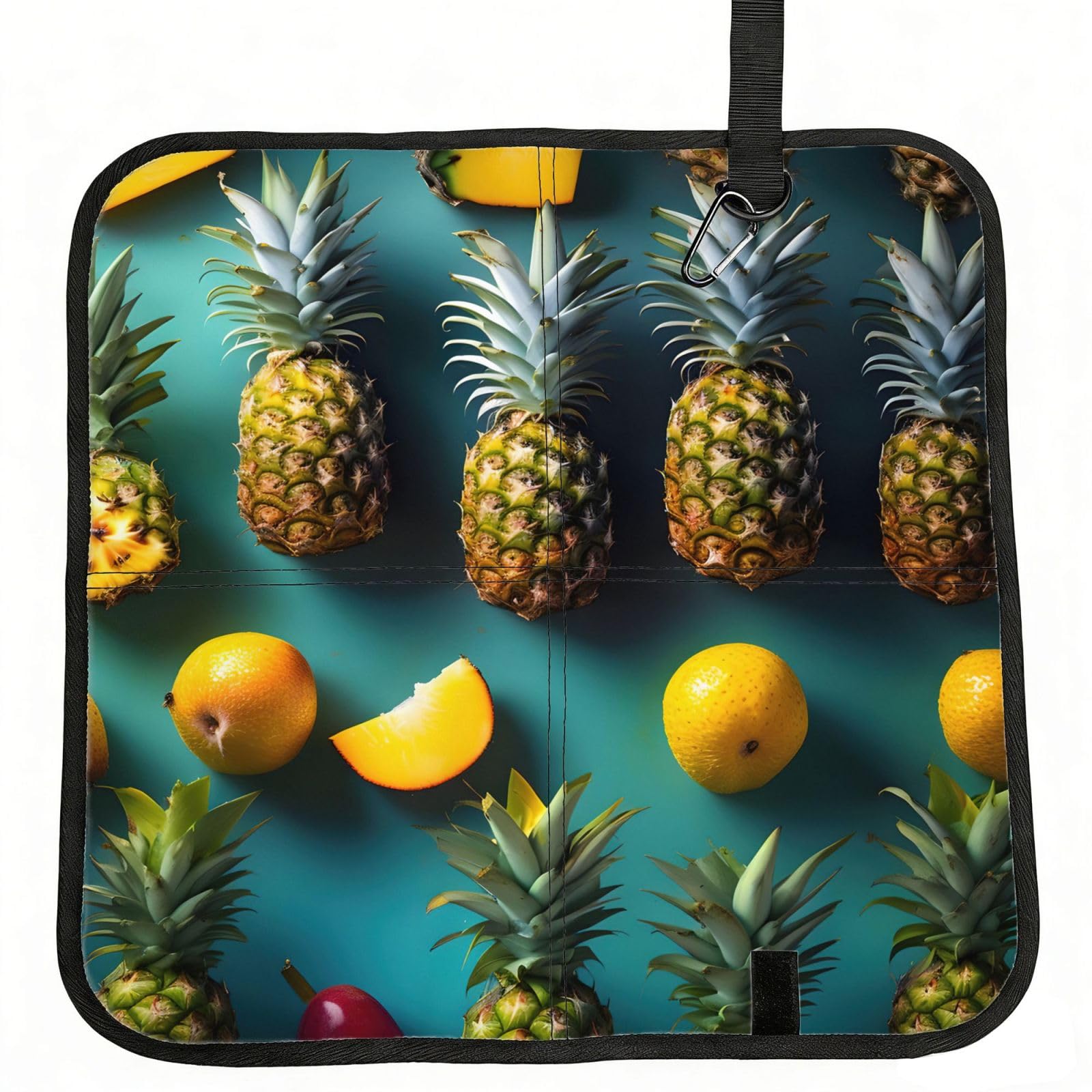 AYYQWE Tropical Fruit Pineapple Print Foldable Seat Cushion Portable Chair Pad Office Commuting Picnic Camping Outdoor