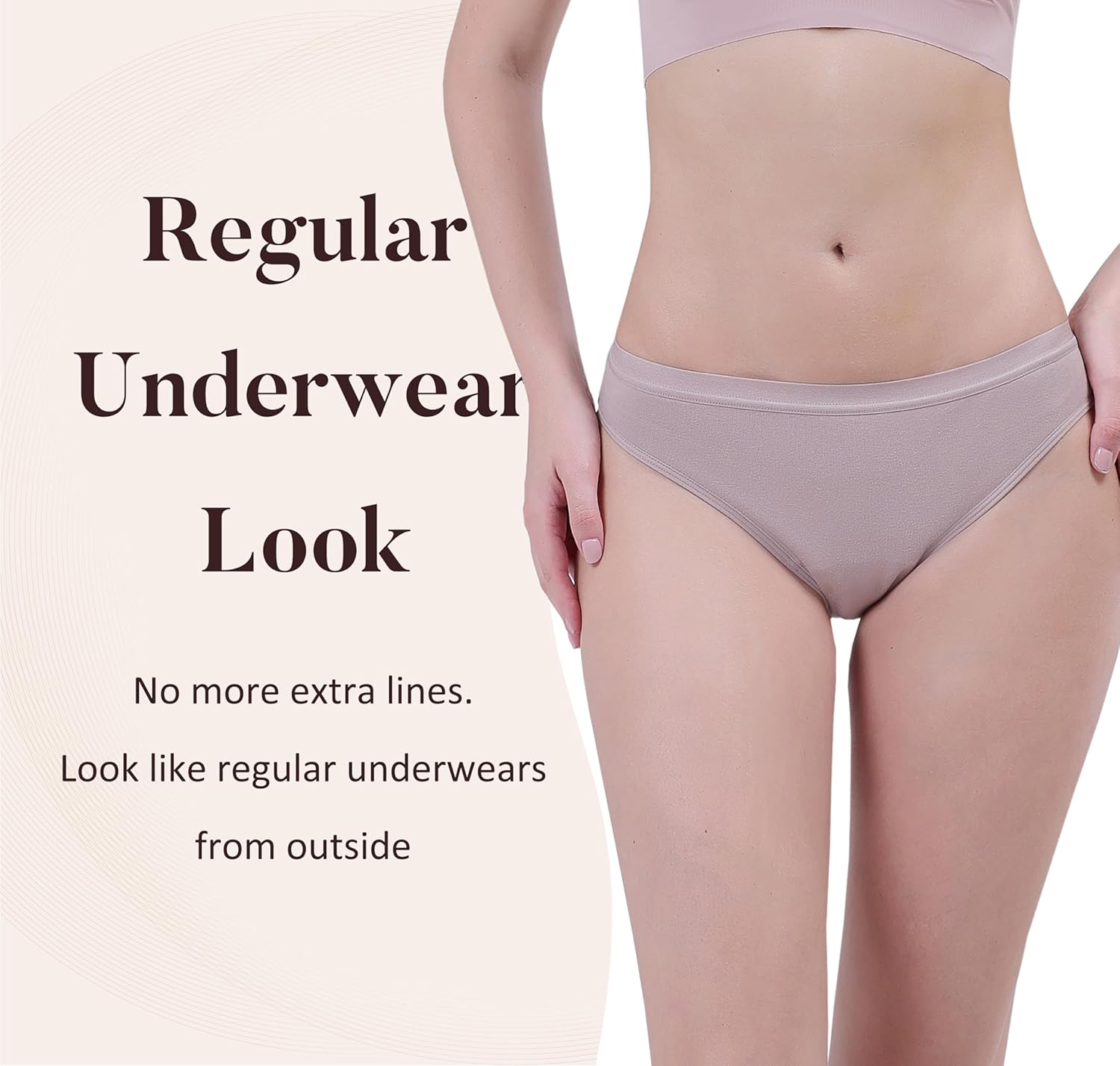 AIRCUTE Washable Absorbency Urinary Incontinence Underwear for Women, Girls Bikini Panties for Bladder leaks Flow 90ML - Image 4