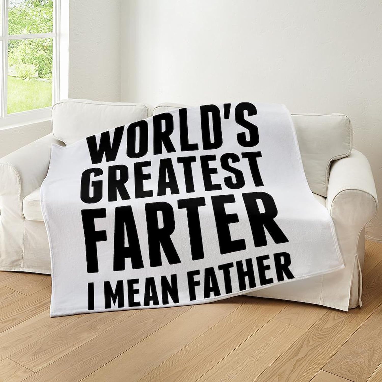 CafePress World's Greatest Farter I Mean Father Throw Blan Super Soft Fleece Plush Throw Blanket, 60"x50"