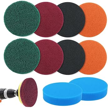 10 St ck Klett Schleifvlies 125mm Set - 8 Schleifpads mit 2 Polierschw mme Schleifschwamm Poliervlies 125mm Klett f r Holz Metall Rundschleifer und Exzenterschleifer JaneYi Schleifschwamm Poliervlies 125mm Klett f r Holz Metall Rundschleifer und Exzenterschleifer