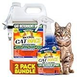 Nature's Mace Cat Mace Repellent - Indoor & Outdoor Use - Anti-Scratch, Garden, Yard, Lawns, Furniture Protection, No-Dig - Cat Stray Deterrent - 1 Gallon Ready-to-Use Spray & 2.5lb Granular