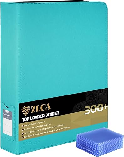 Miniatura 8 de ZLCA Carpeta de carga superior con 9 bolsillos, capacidad para 324 tarjetas, carpeta de tarjetas coleccionables incluye 20 cargadores superiores,