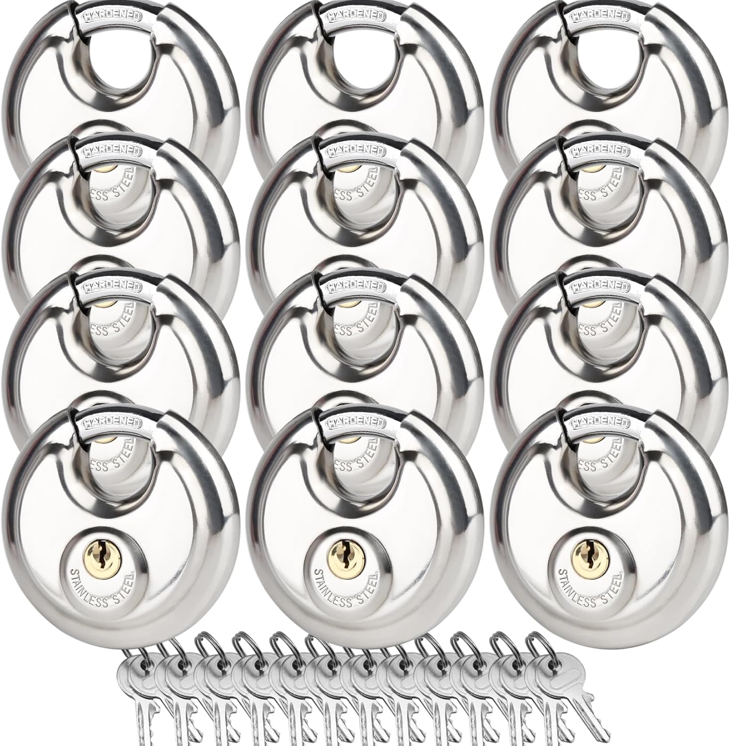 Fuaxat 2Pack Disc Locks Keyed Alike, 2-3/4