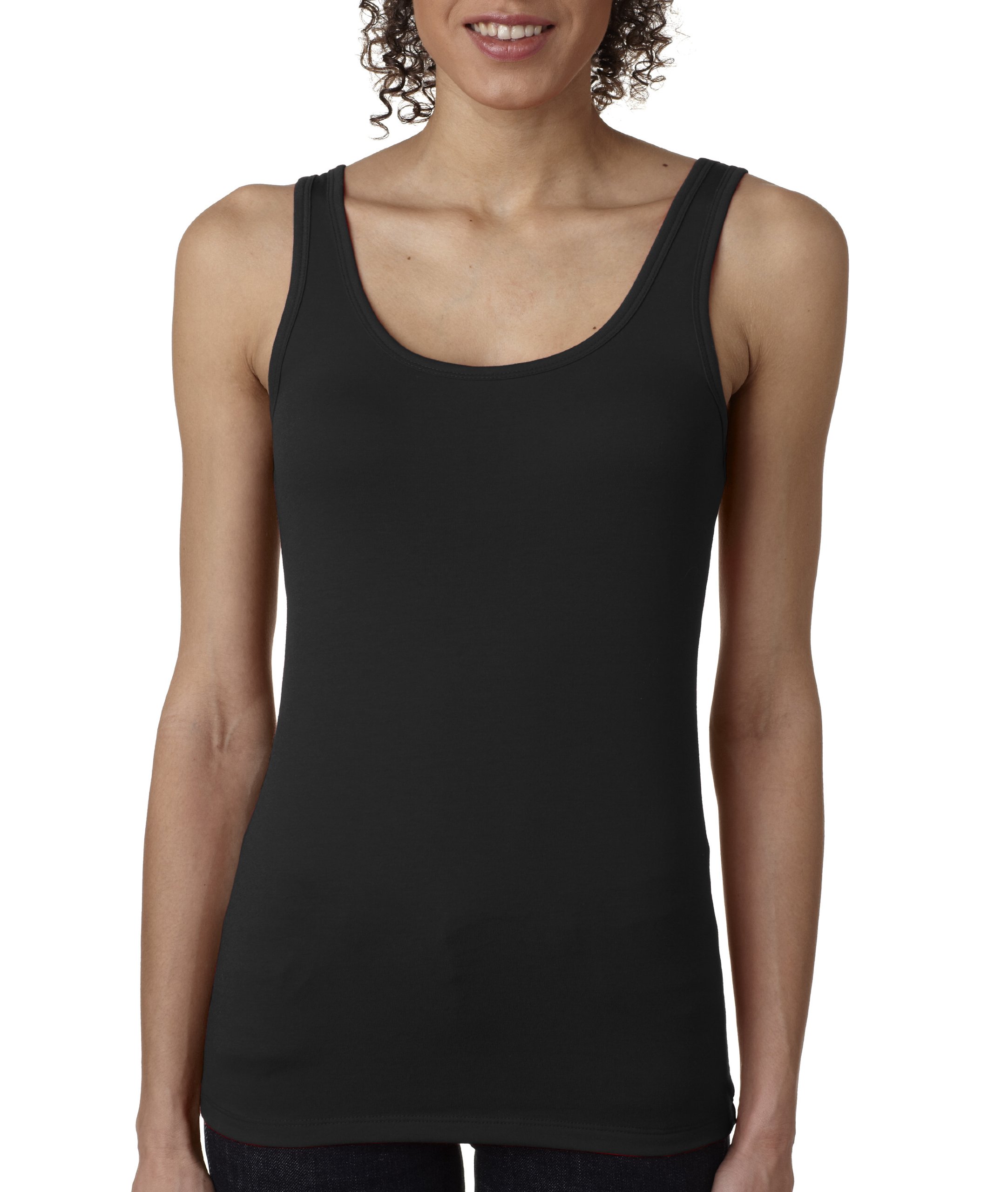 Next Level womens Next Level The Jersey Tank(3533)-BLACK-M