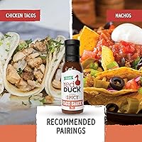 Vista 3 de Red Duck Salsa orgánica para tacos Actually Spicy, sin gluten, totalmente natural (picante, 8 onzas líquidas)