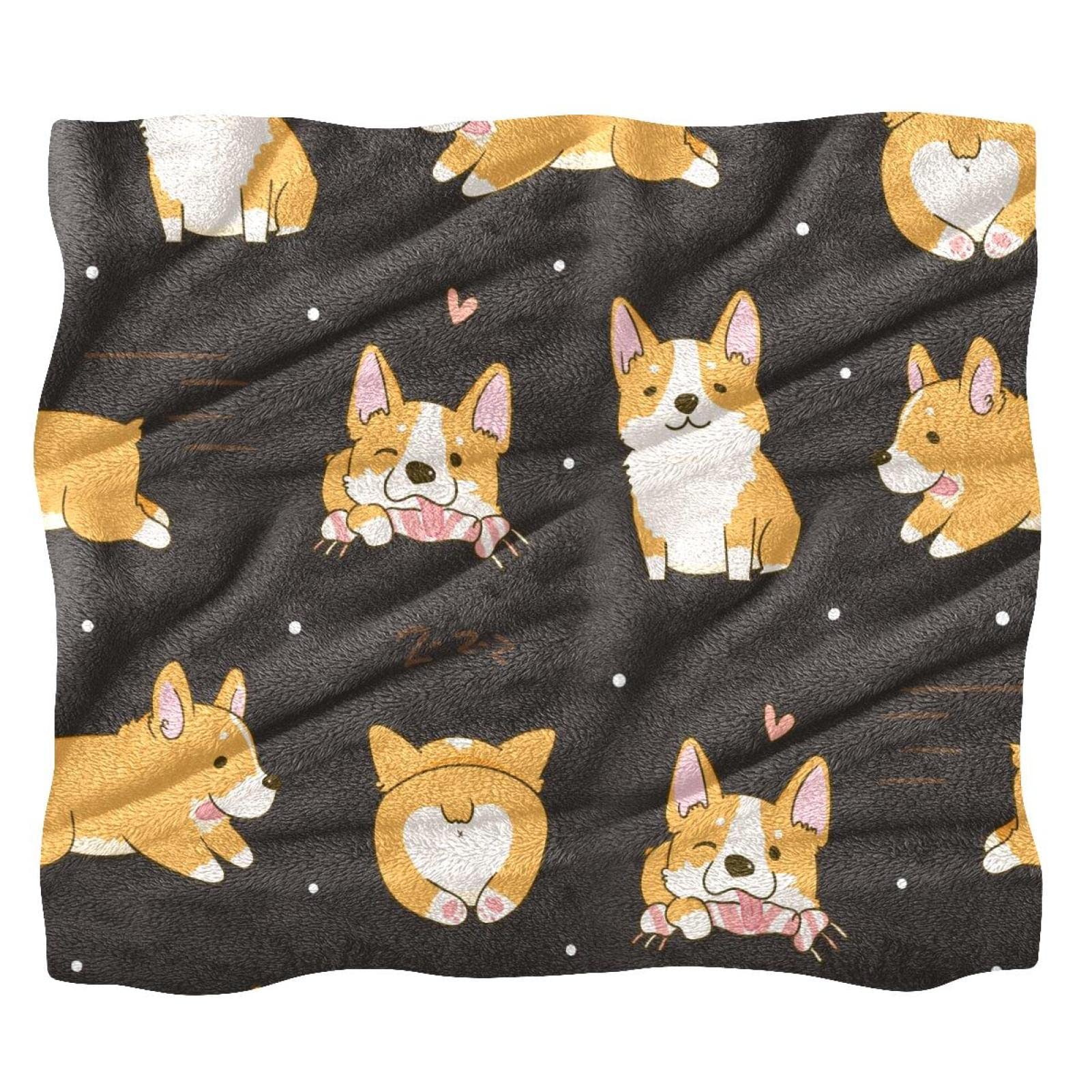 Couvre-lit doux contre le froid couverture lit enfant motif chien Coggy