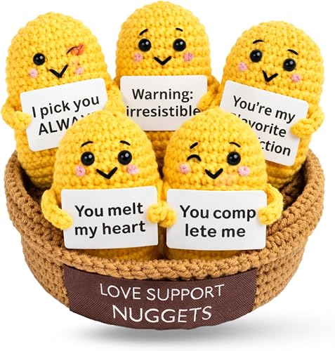 PICKLE BUDDIES 5pcs Love Support Crochet Nuggets – Funny Romantic Valentine Gift