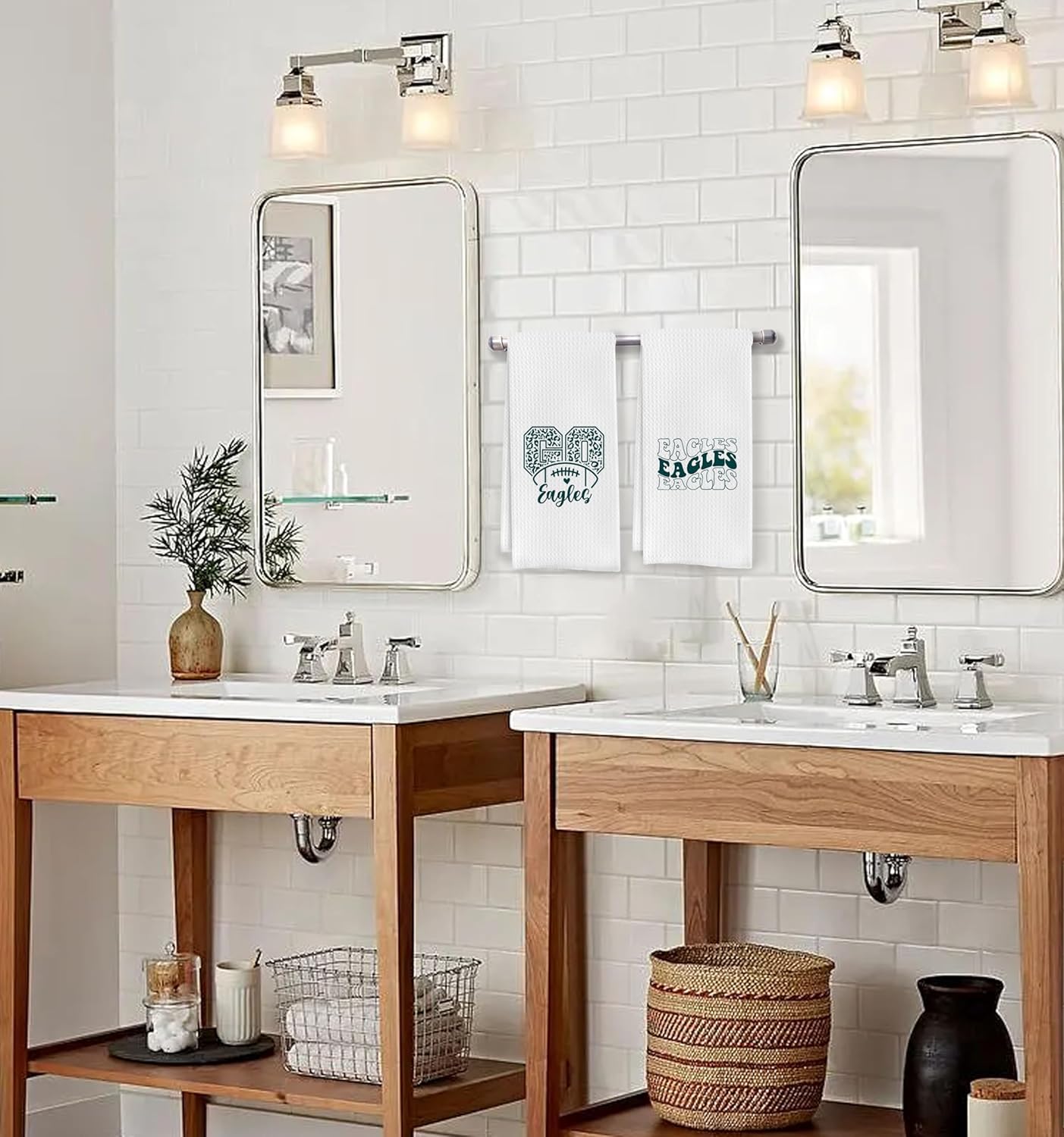 IWXYI Football Kitchen & Hand Towels, Eagles Waffle Weave Dish Towels (1624 Inches) - Image 6