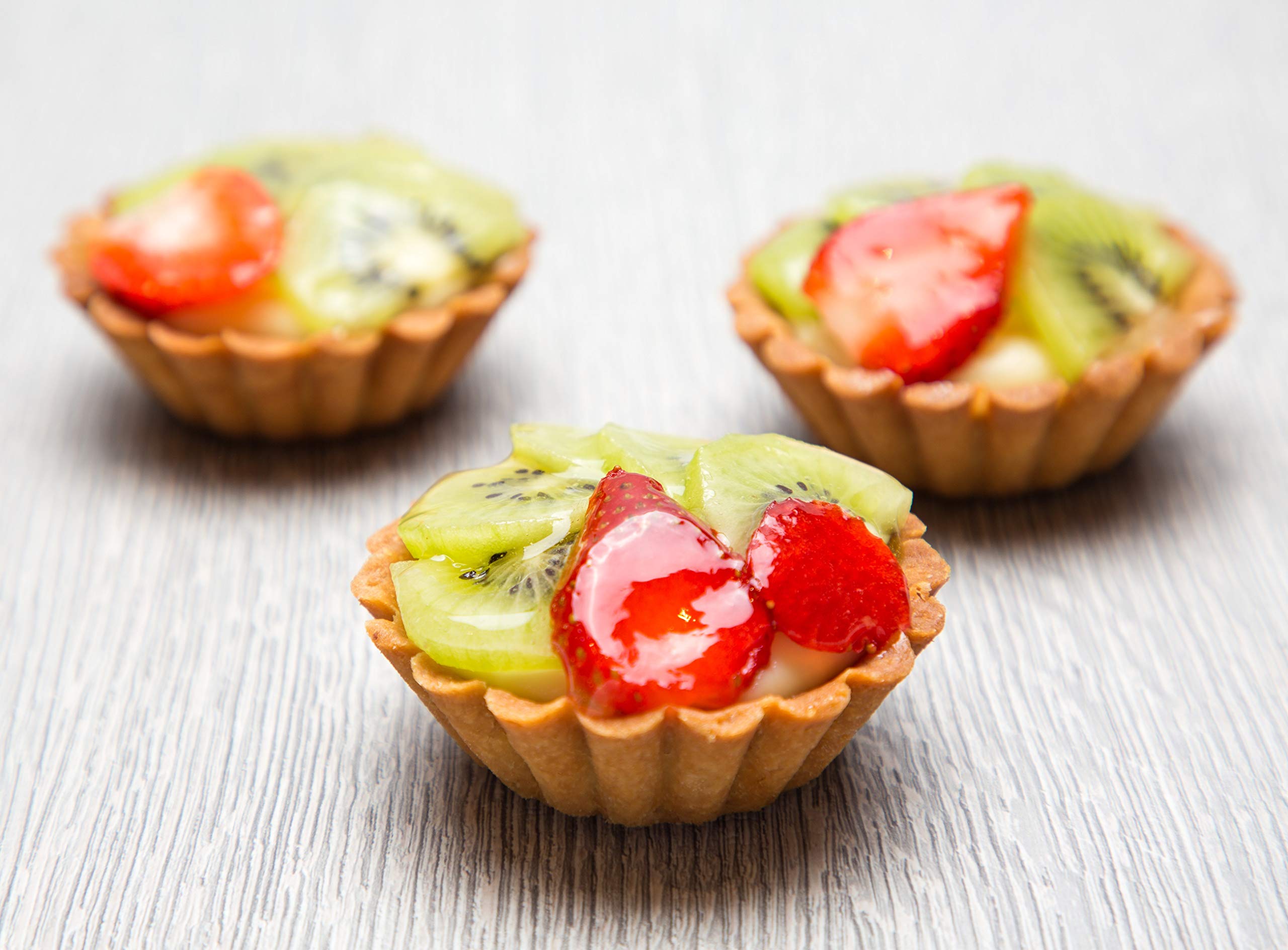 Bäcker & Lecker 6X Quicheformen mit 20 Papier-Tortenspitzen Obstkuchenform mit Hebeboden Backform für Quiche 10 cm (Mehrweg)