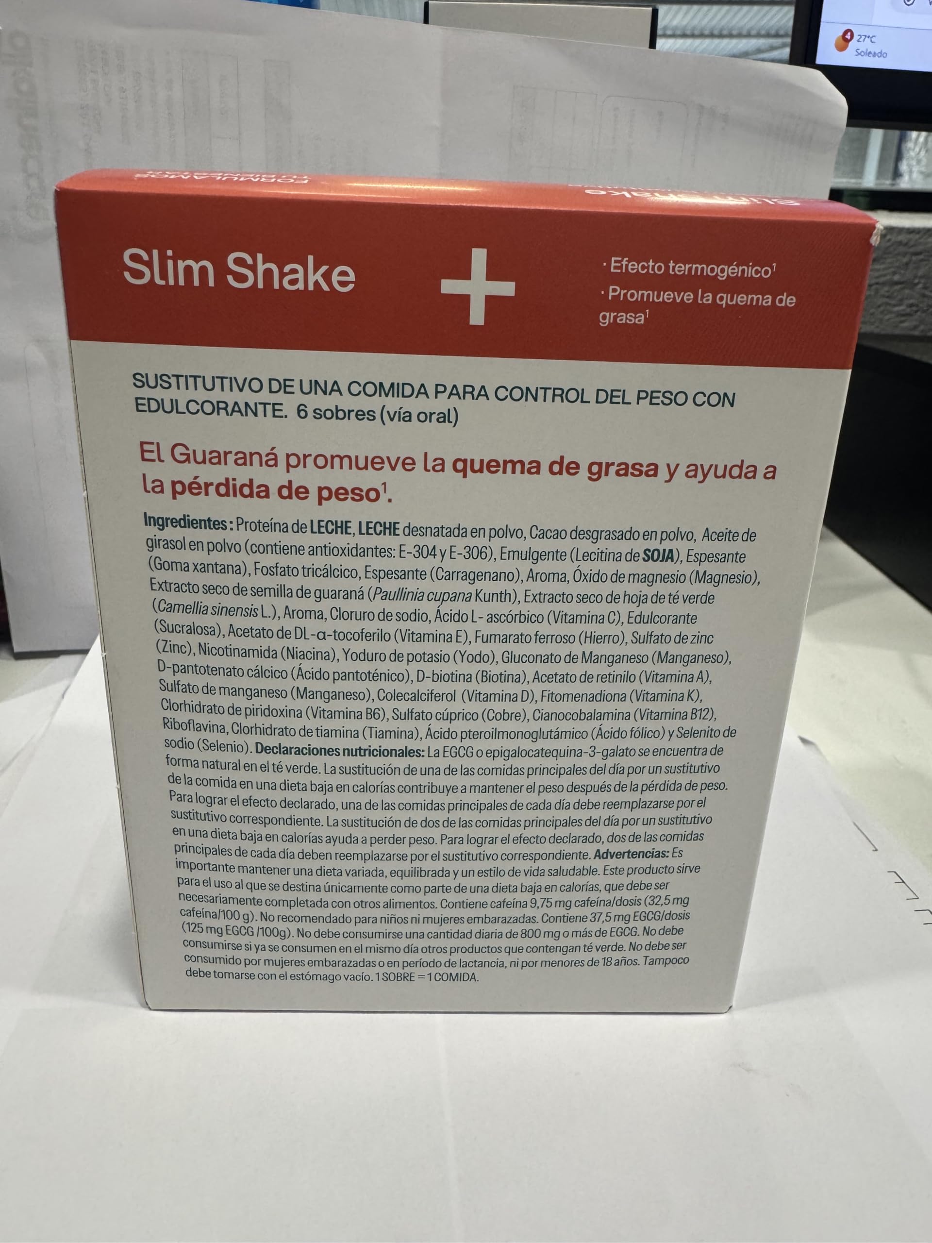Vive+ Slim Shake Chocolate – Sobres de Sustitutivo de Comida con 20 g Proteína, 20 Vitaminas y Minerales, Fibra, Guaraná y Té Verde – Control de Peso, Saciedad y Termogénesis (Pack de 2-12 Sobres)